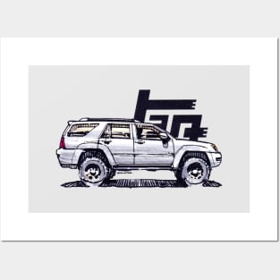 4th Gen 4Runner TRD - Silver Posters and Art